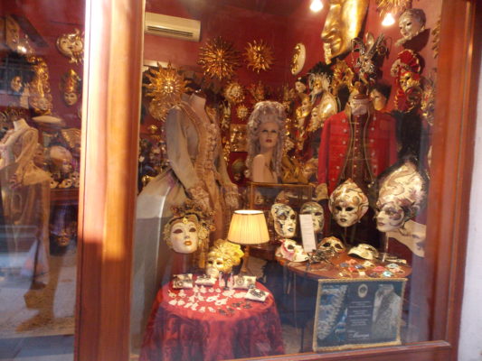Máscaras em Veneza na Itália