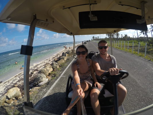 Volta a ilha de carrinho de golfe em San Andrés